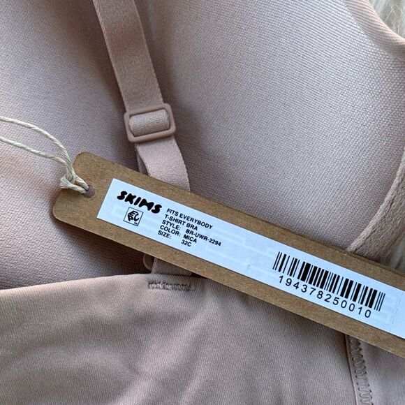 Skims Fits Everybody T-Shirt Bra Mica Size 32C - Picture 6 of 6